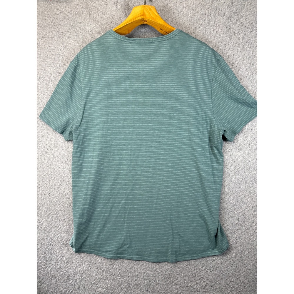 MARINE LAYER Striped T-Shirt Green Crew Neck Short Sleeve Top Womens Size XL New - Picture 9 of 10